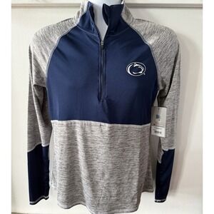 Penn State Nittany Lions Women's Colosseum 1/4 Zip Navy & Gray Pullover - L